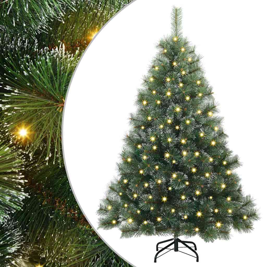 Künstlicher Weihnachtsbaum mit 150 LEDs Grün 150 cm PE und PVC
