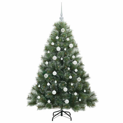 Künstlicher Weihnachtsbaum mit 150 LEDs Grün 150 cm PE und PVC