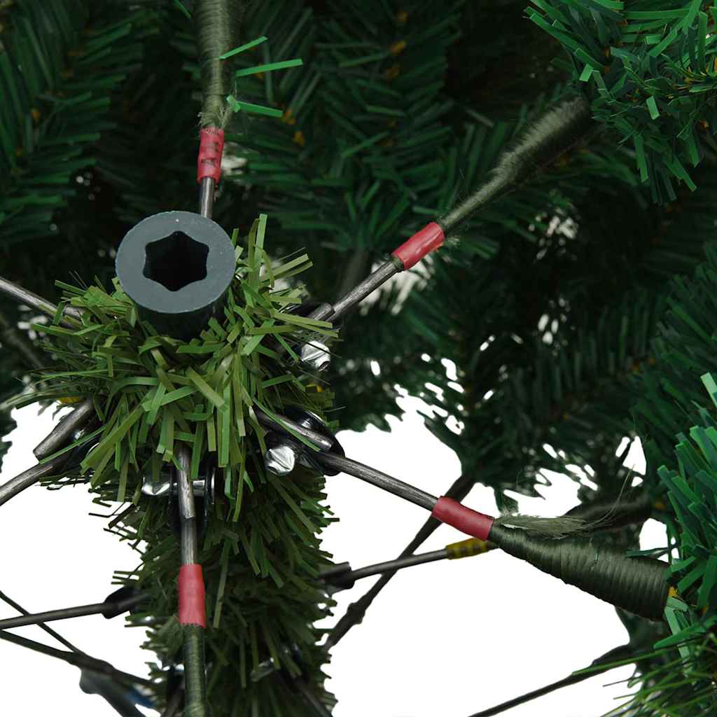 Künstlicher Weihnachtsbaum mit 150 LEDs Grün 150 cm PE und PVC