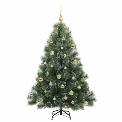 Künstlicher Weihnachtsbaum mit 150 LEDs Grün 150 cm PE und PVC