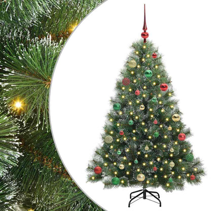 Künstlicher Weihnachtsbaum mit 150 LEDs Grün 150 cm PE und PVC