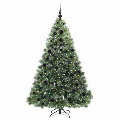 Künstlicher Weihnachtsbaum mit 300 LEDs Grün 180 cm PE und PVC