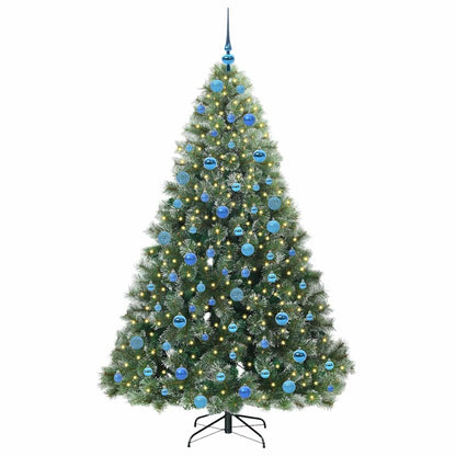 Künstlicher Weihnachtsbaum mit 300 LEDs Grün 180 cm PE und PVC