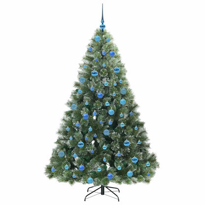 Künstlicher Weihnachtsbaum mit 300 LEDs Grün 180 cm PE und PVC