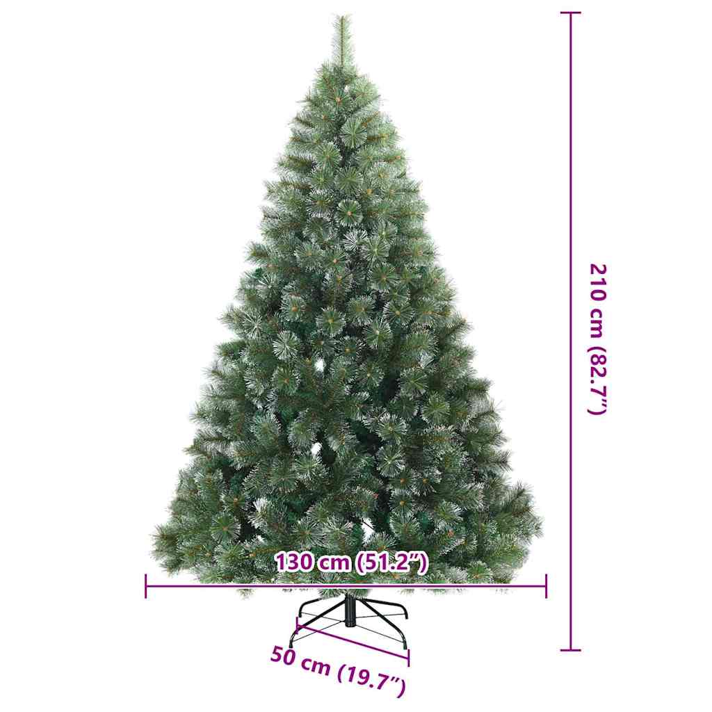Künstlicher Weihnachtsbaum mit 300 LEDs Grün 210 cm PE und PVC