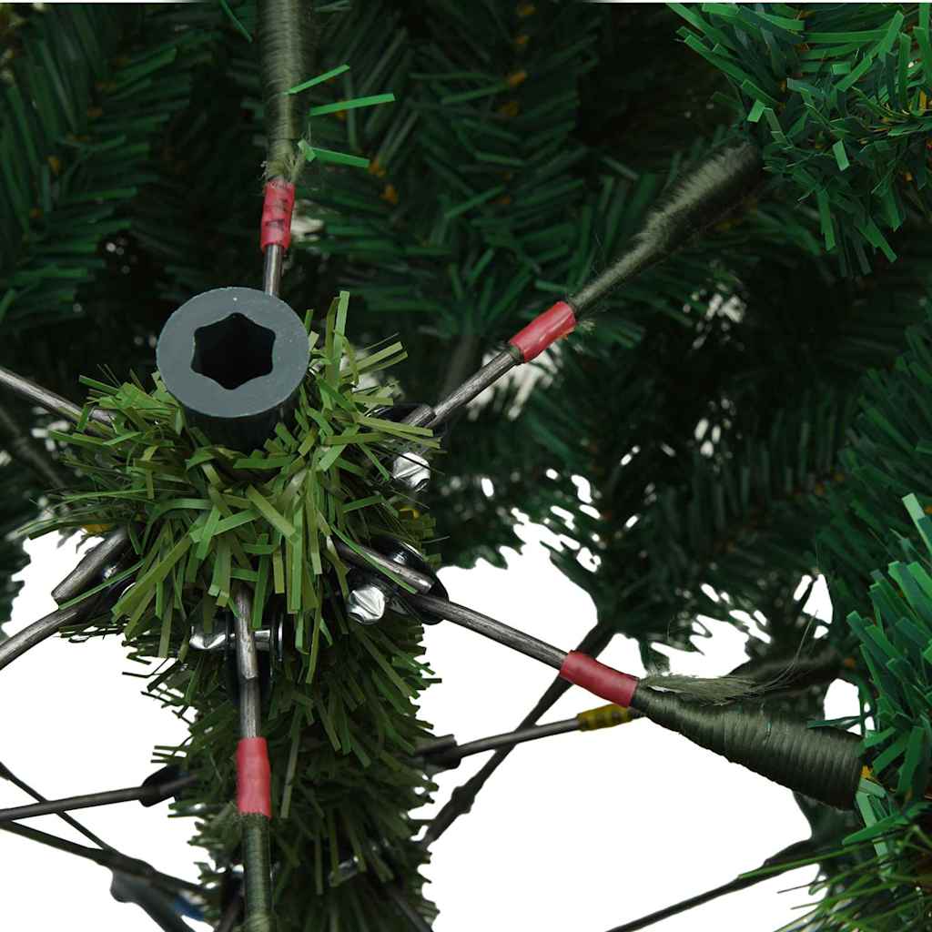 Künstlicher Weihnachtsbaum mit 300 LEDs Grün 210 cm PE und PVC