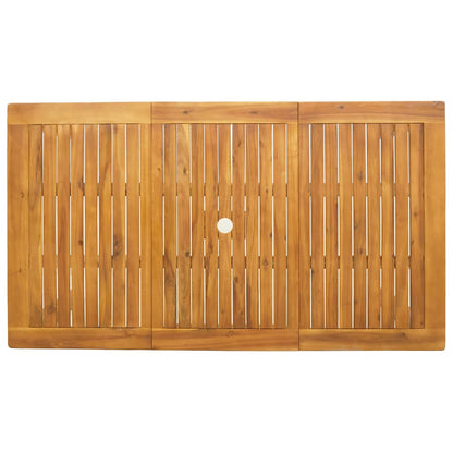Garten Essgruppe 7 stk. 6-Sitzer Natur Massivholz Akazie