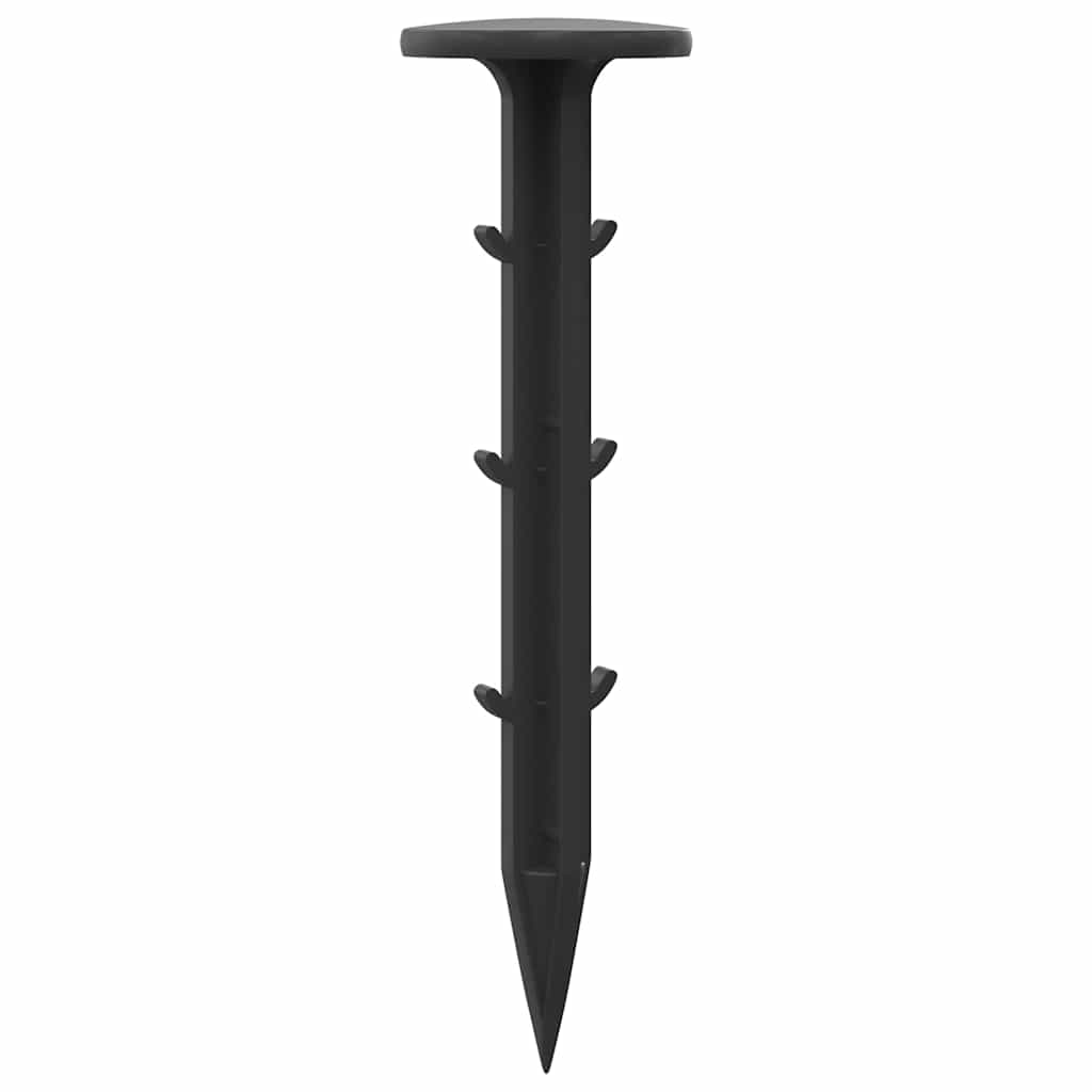 Bodenheringe 100 stk. Schwarz Ø3 x 11 cm Kunststoff
