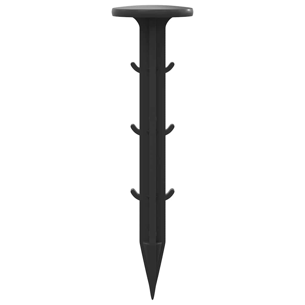 Bodenheringe 100 stk. Schwarz Ø3 x 11 cm Kunststoff