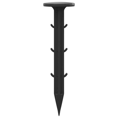 Bodenheringe 100 stk. Schwarz Ø3 x 11 cm Kunststoff