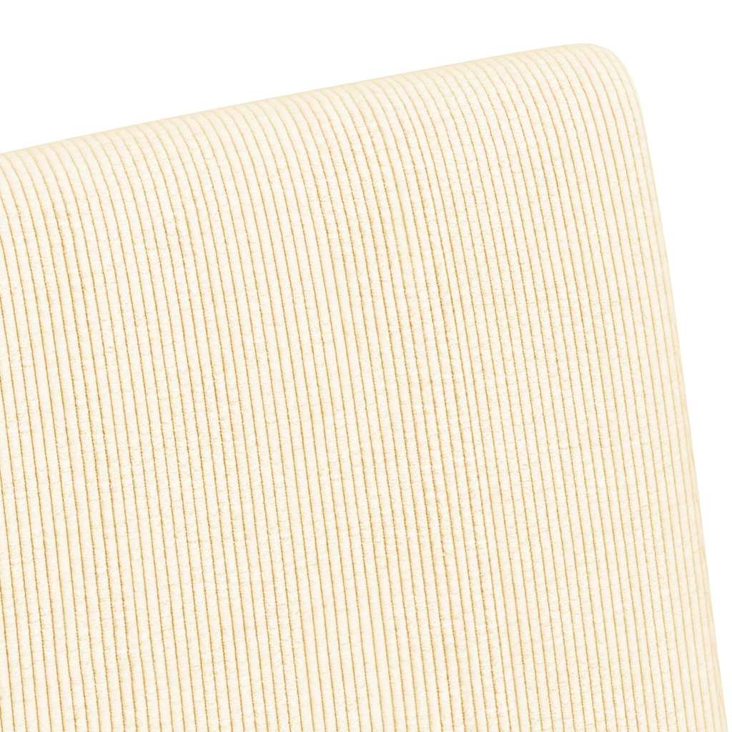 Esszimmerstühle mit Rollen 2 Stk. Cordstoff Creme