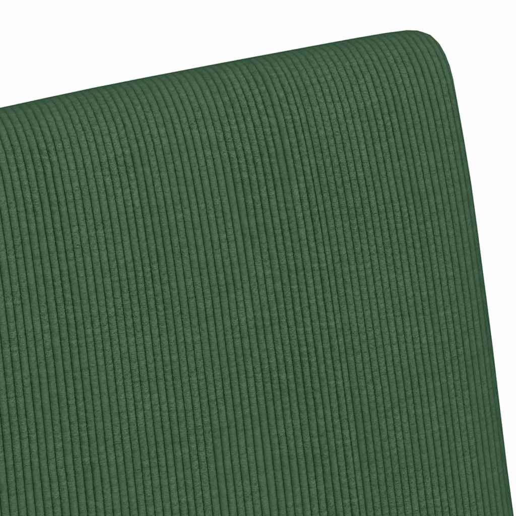 Esszimmerstühle mit Rollen 2 stk. Cordstoff Grau-Grün