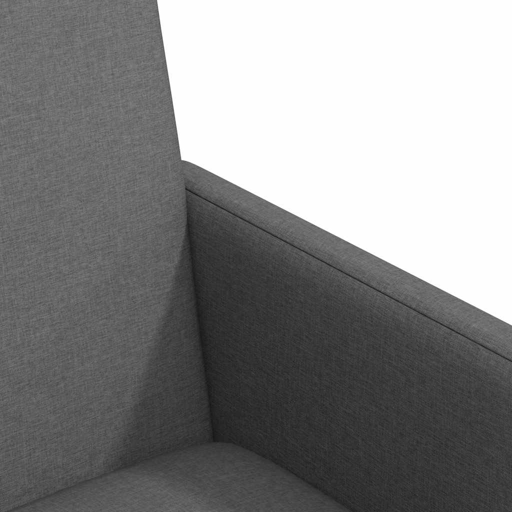 Esszimmerstühle mit Rollen 2 stk. Stoff Dunkelgrau
