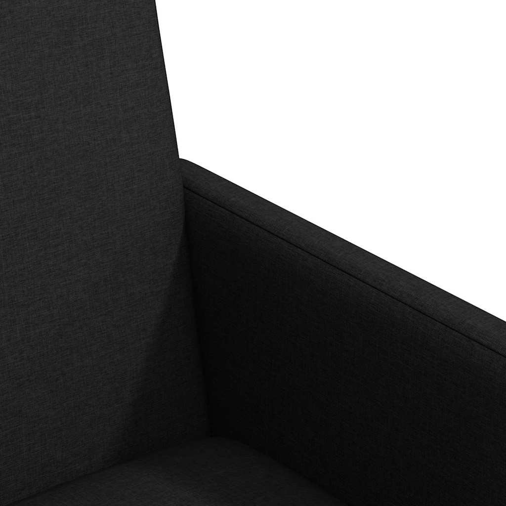 Esszimmerstühle mit Rollen 2 stk. Stoff Schwarz 57 x 66 x 94 cm
