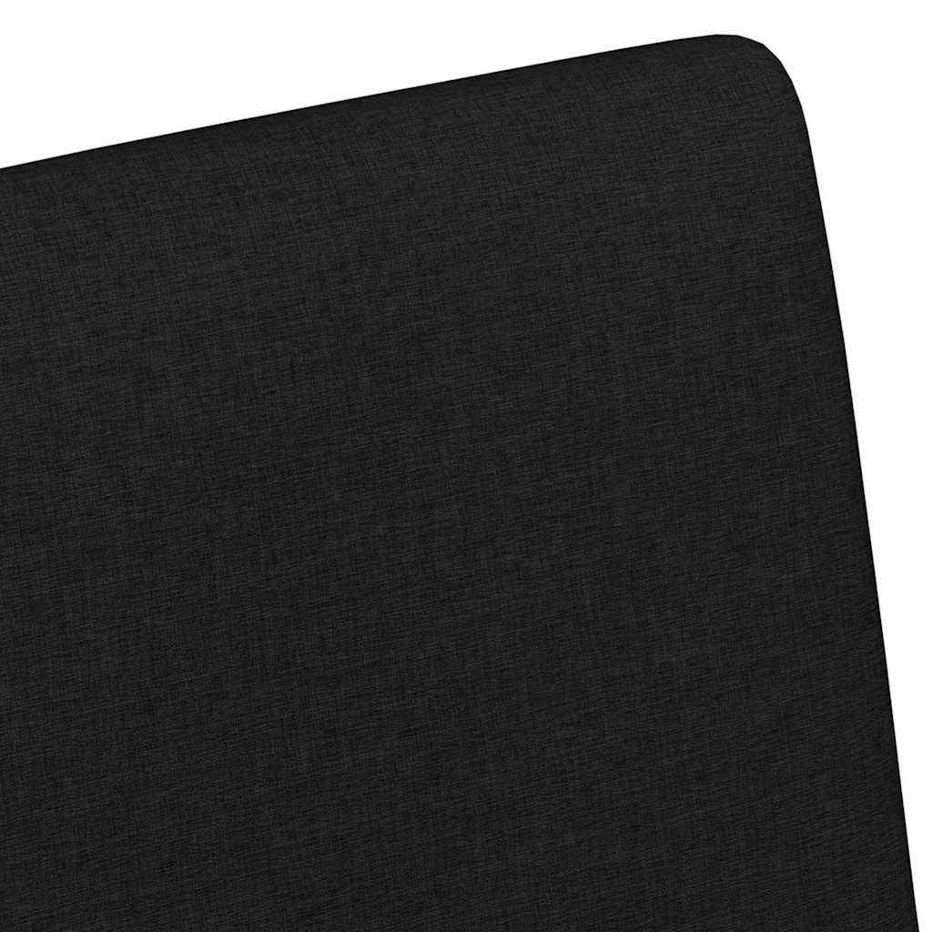 Esszimmerstühle mit Rollen 2 stk. Stoff Schwarz 57 x 66 x 94 cm