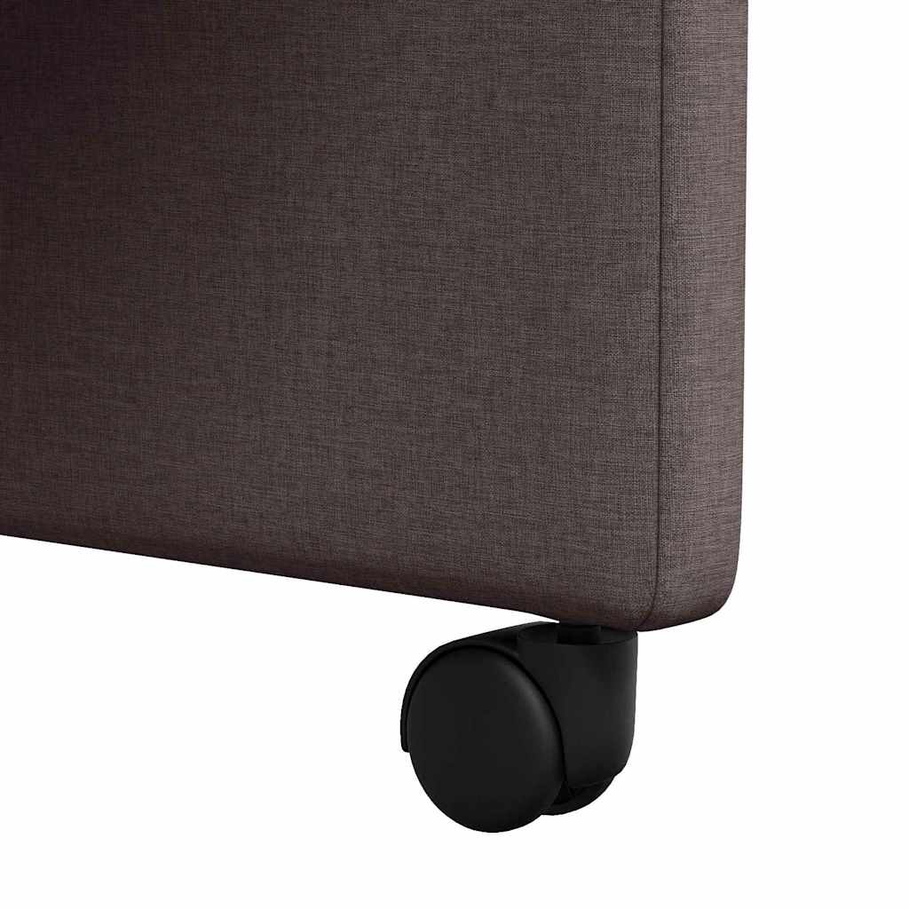 Esszimmerstühle mit Rad 2 pcs Dunkelbraun 57 x 66 x 94 cm Stoff