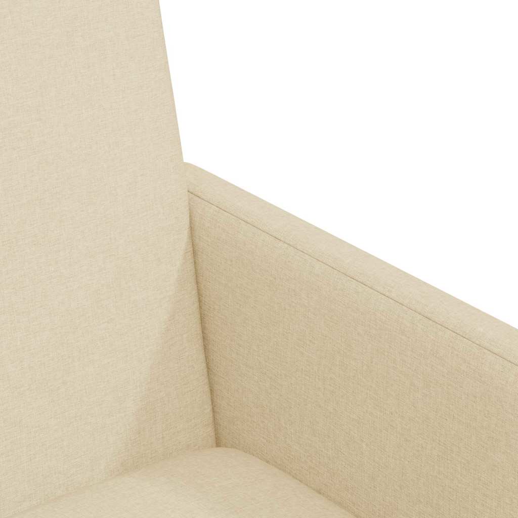 Esszimmerstühle mit Rollen 2 Stk. Stoff Creme 57 x 66 x 94 cm