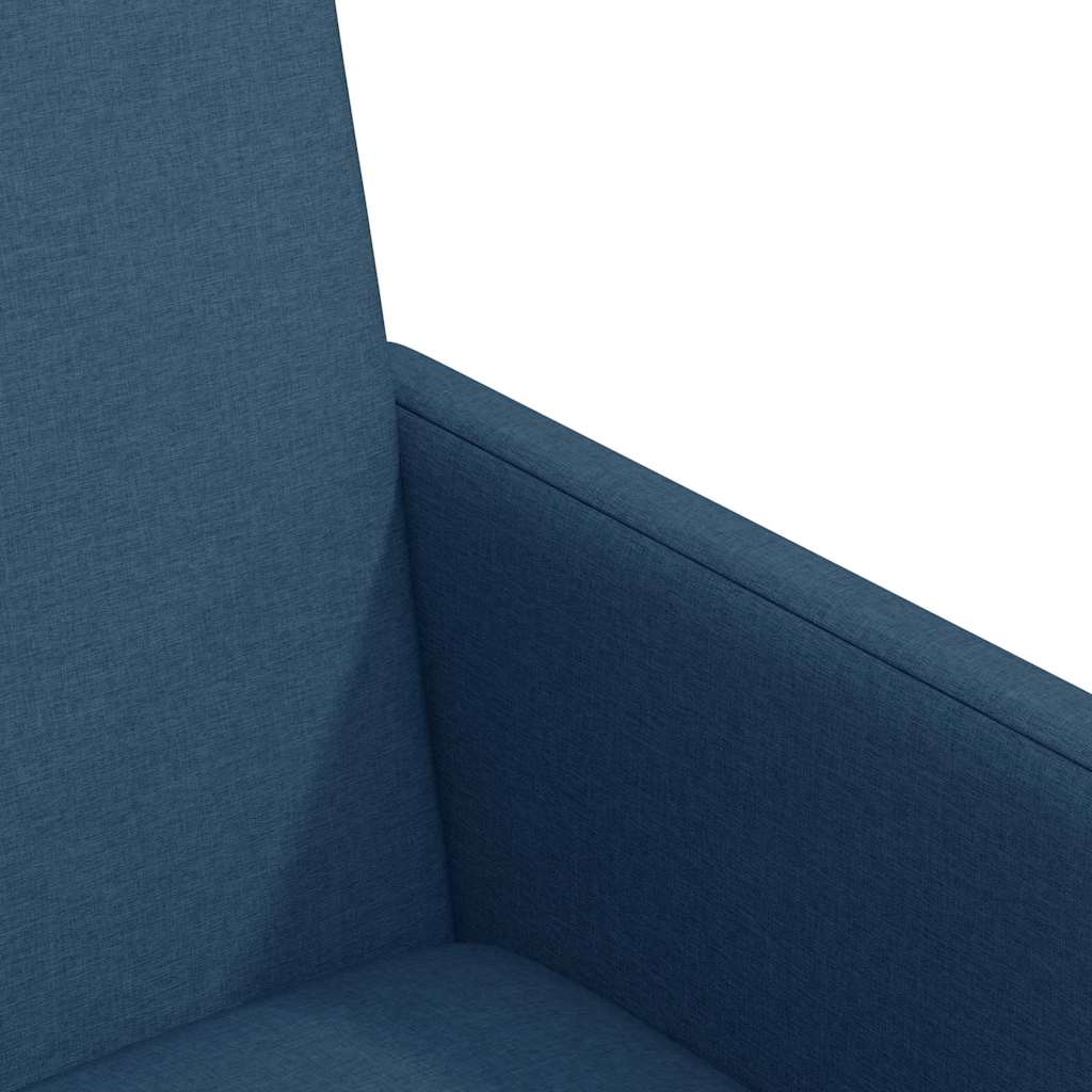 Esszimmerstühle mit Rollen 2 stk. Stoff Blau 57 x 66 x 94 cm