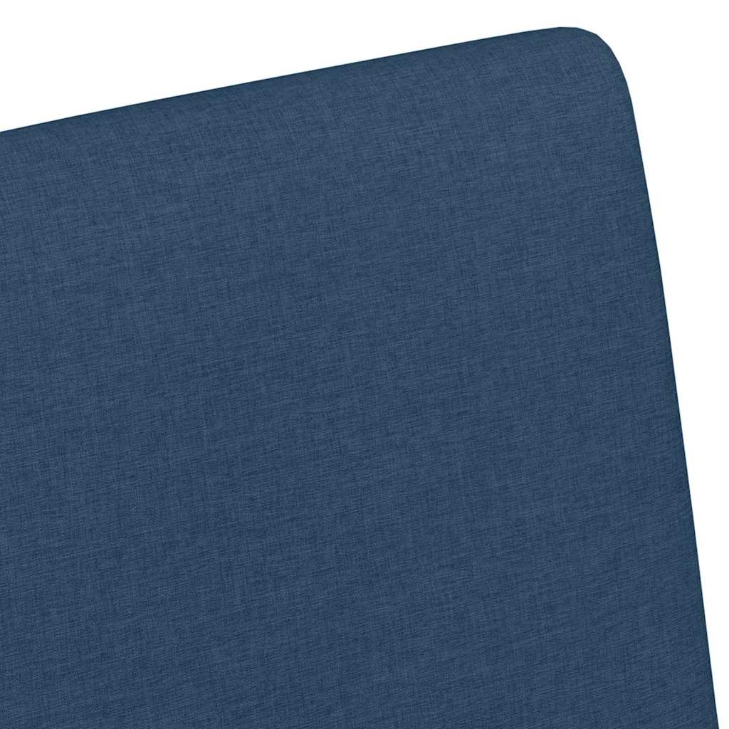 Esszimmerstühle mit Rollen 2 stk. Stoff Blau 57 x 66 x 94 cm