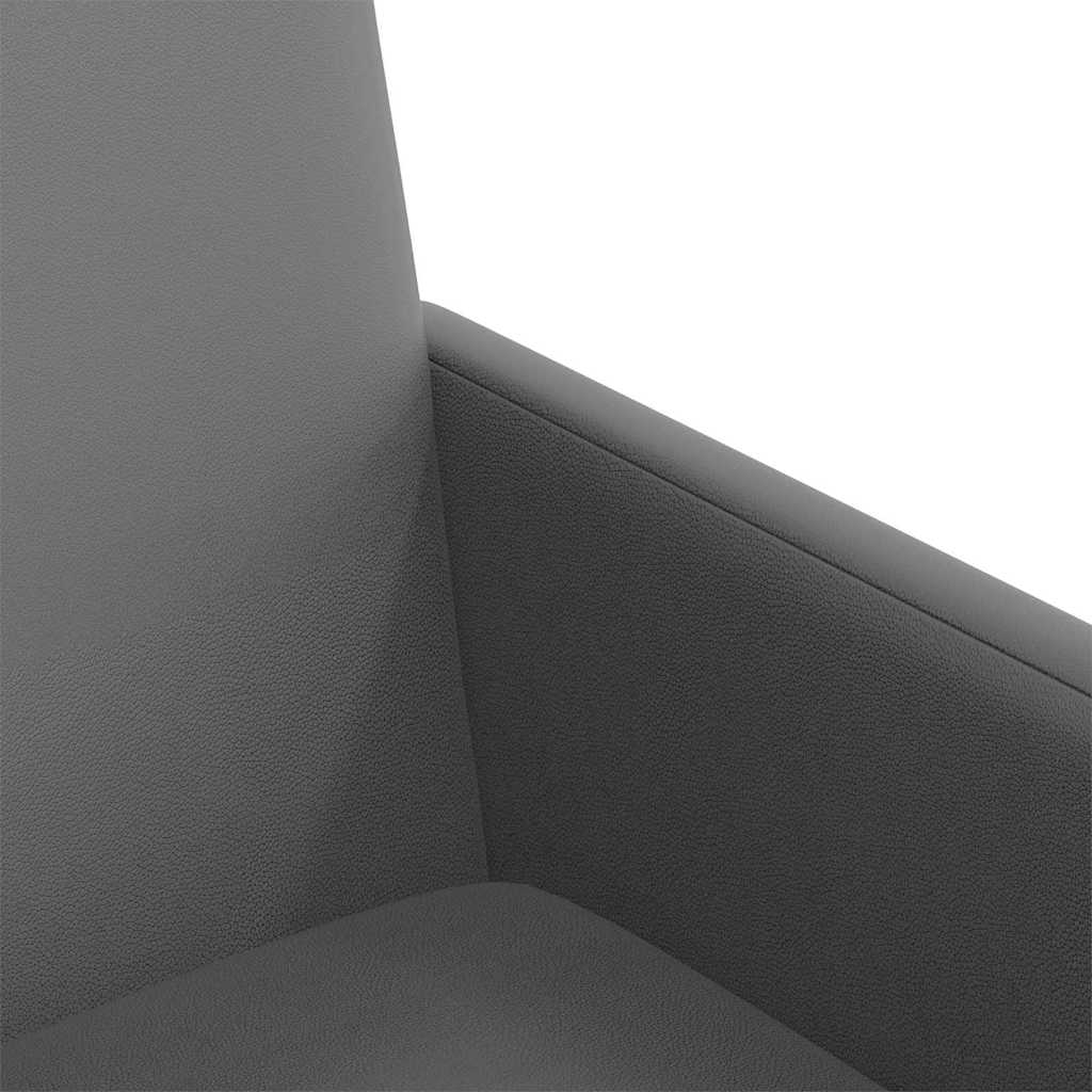 Esszimmerstühle mit Rollen 2 stk. Kunstleder Grau
