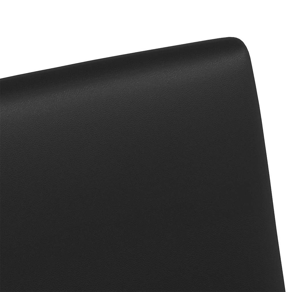 Esszimmerstühle mit Rollen 2 Stk. Kunstleder Schwarz