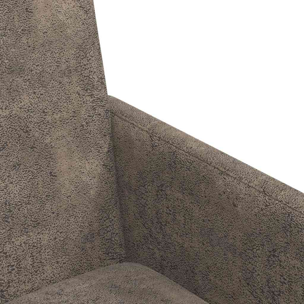 Esszimmerstühle mit Rollen 2 Stk. Kunstwildleder Dunkelgrau