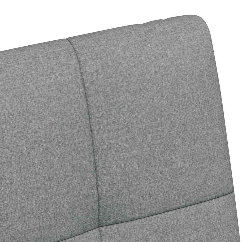 Esszimmerstühle mit Rollen 2 Stk. Stoff Hellgrau