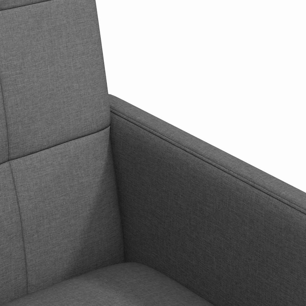 Esszimmerstühle mit Rollen 2 Stk. Stoff Dunkelgrau