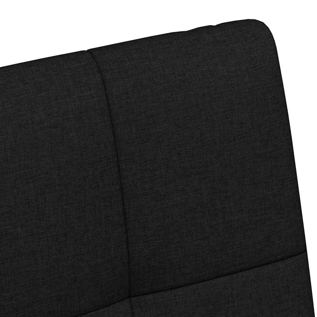 Esszimmerstühle mit Rollen 2 stk. Stoff Schwarz 58 x 65 x 94 cm
