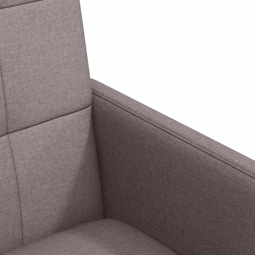 Esszimmerstühle mit Rollen 2 Stk. Stoff Taupe 58 x 65 x 94 cm