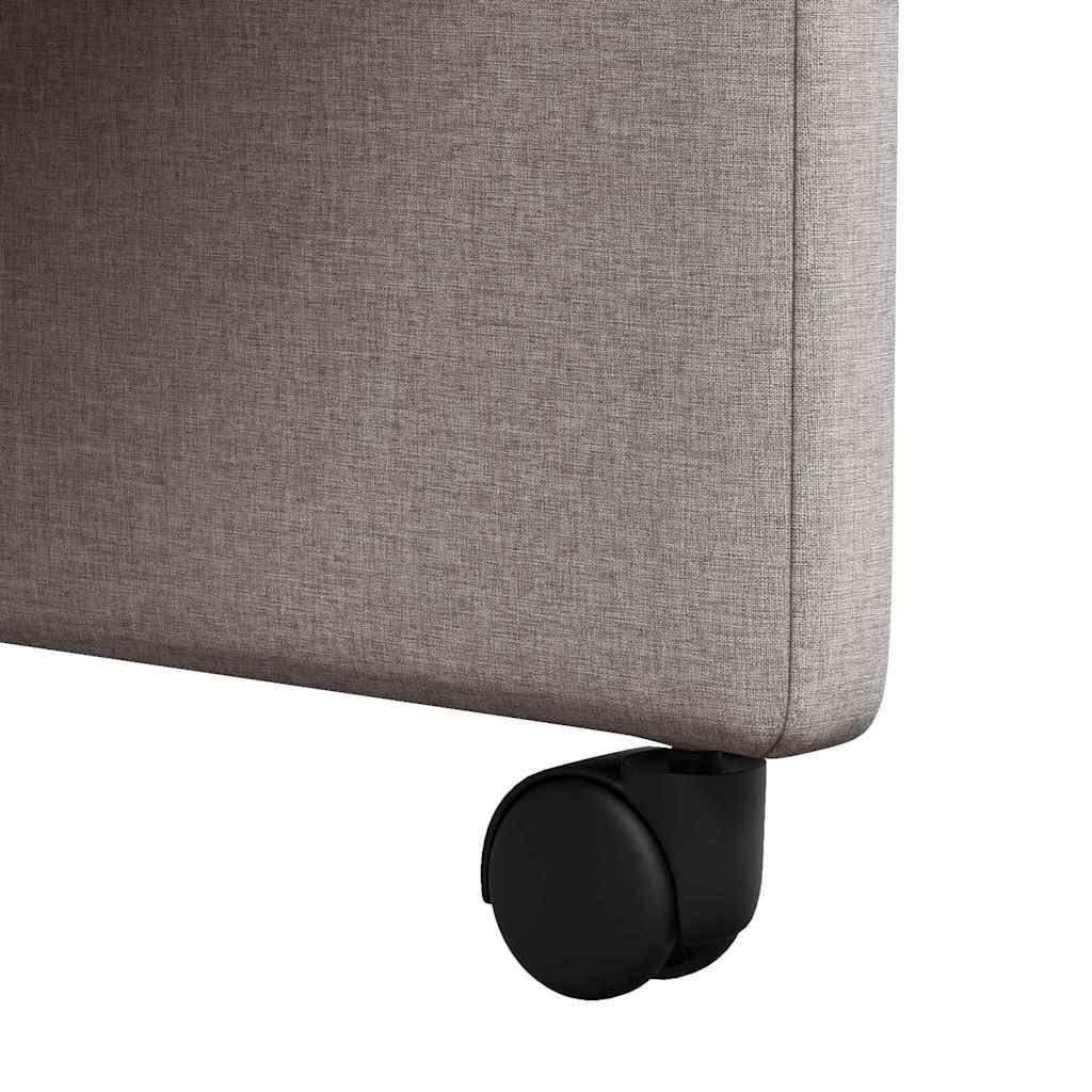 Esszimmerstühle mit Rollen 2 Stk. Stoff Taupe 58 x 65 x 94 cm