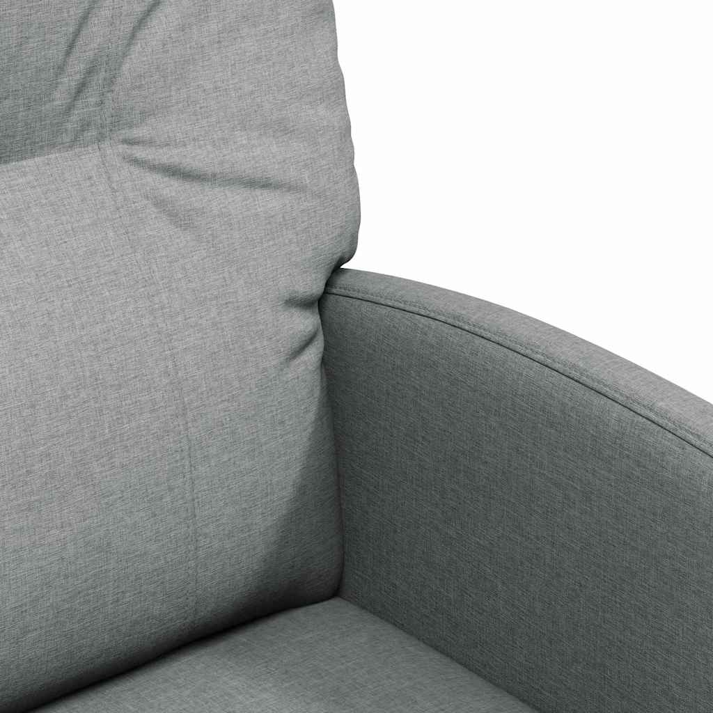 Esszimmerstühle mit Rollen 2 stk. Stoff Hellgrau