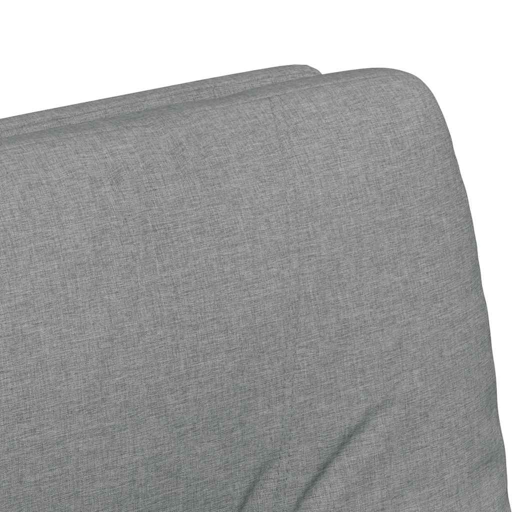 Esszimmerstühle mit Rollen 2 Stk. Stoff Hellgrau