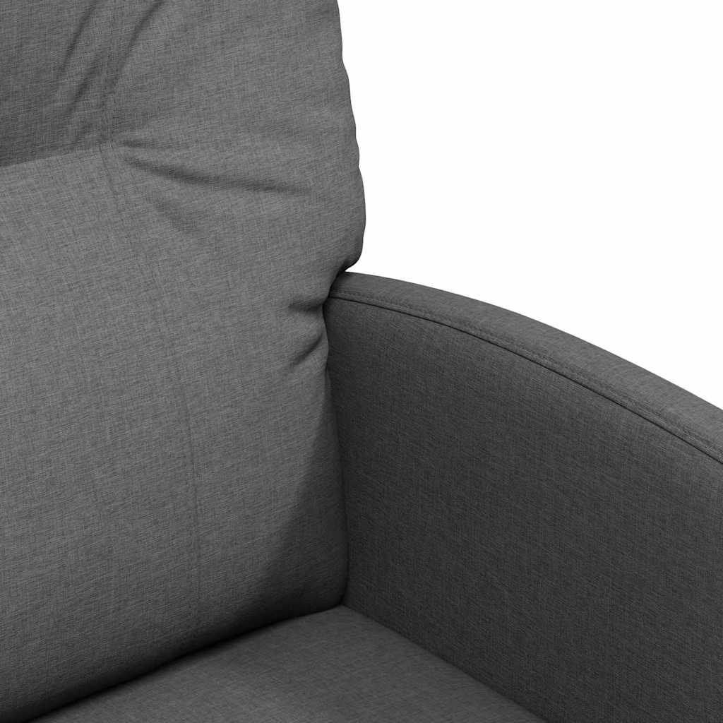 Esszimmerstühle mit Rollen 2 Stk. Stoff Dunkelgrau
