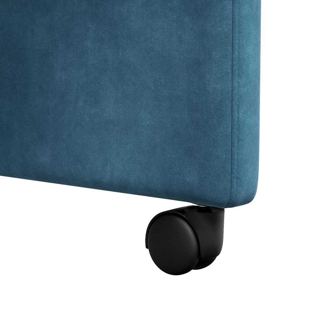 Esszimmerstühle mit Rollen 2 Stk. Samt Blau 58 x 67 x 97 cm