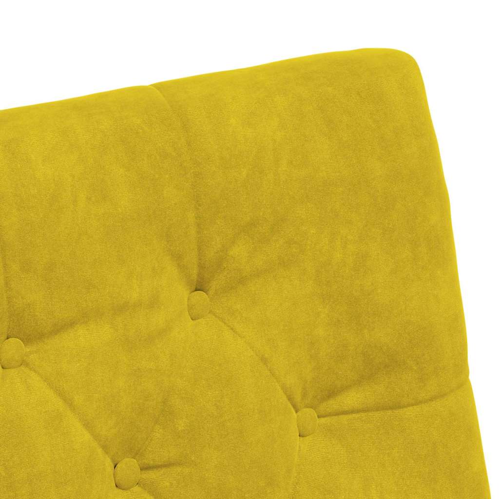 Esszimmerstühle mit Rollen 2 Stk. Samt Gelb 58 x 67 x 97 cm