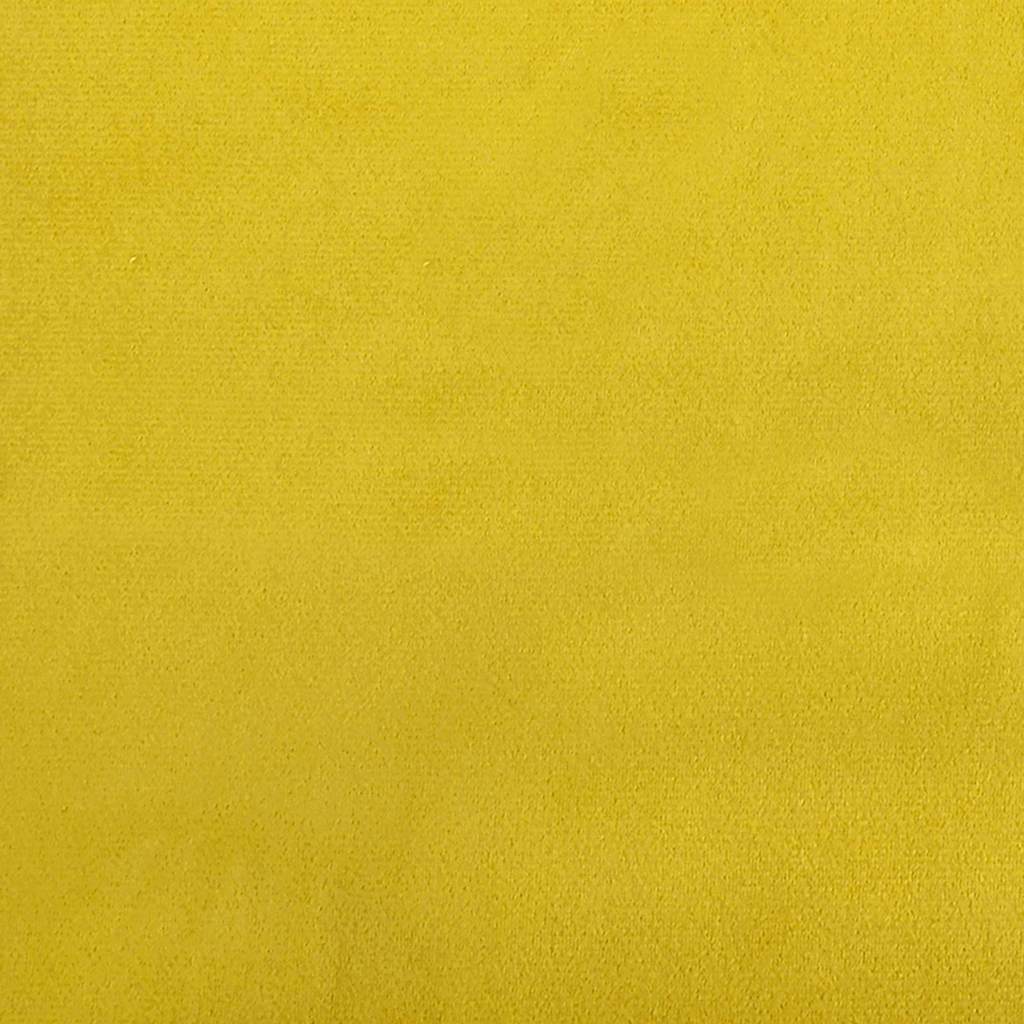 Esszimmerstühle mit Rollen 2 Stk. Samt Gelb 58 x 65 x 98 cm