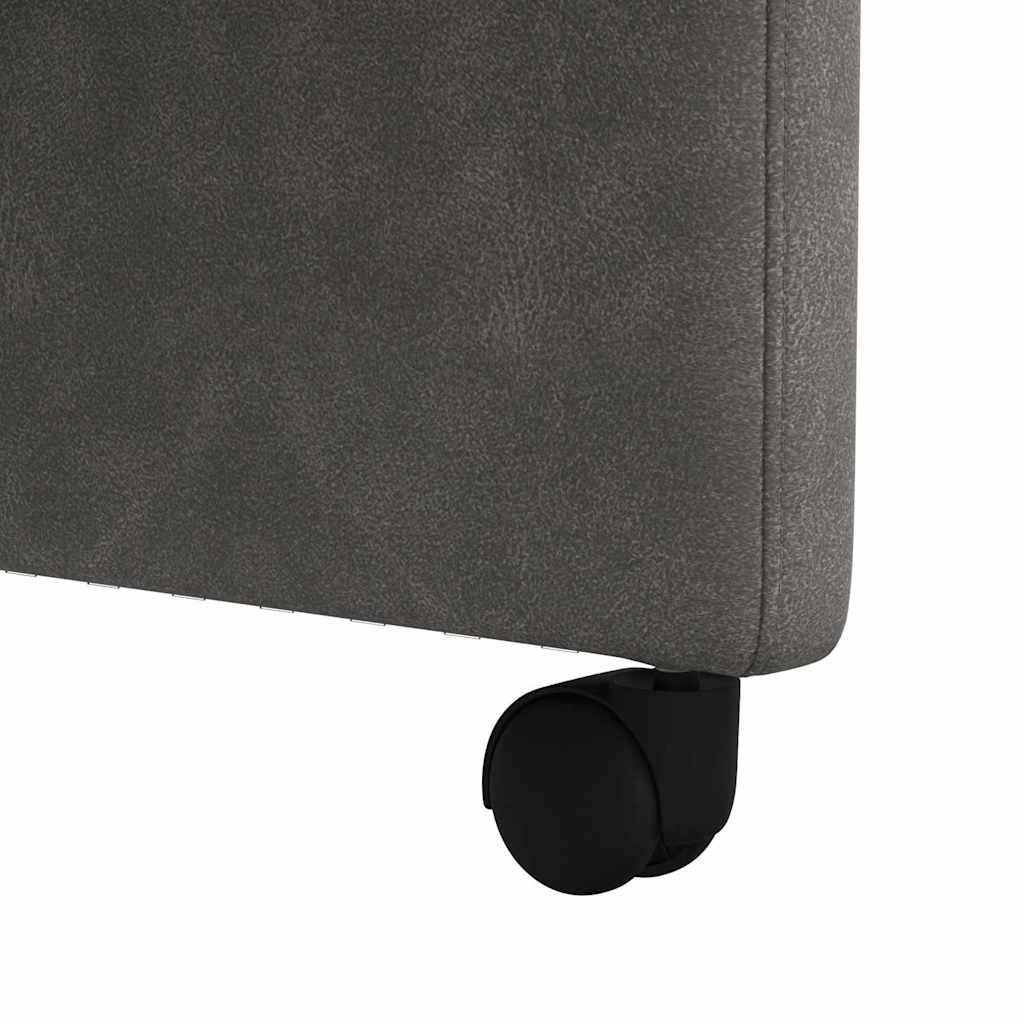 Esszimmerstühle mit Rollen 2 stk. Kunstleder Schwarz