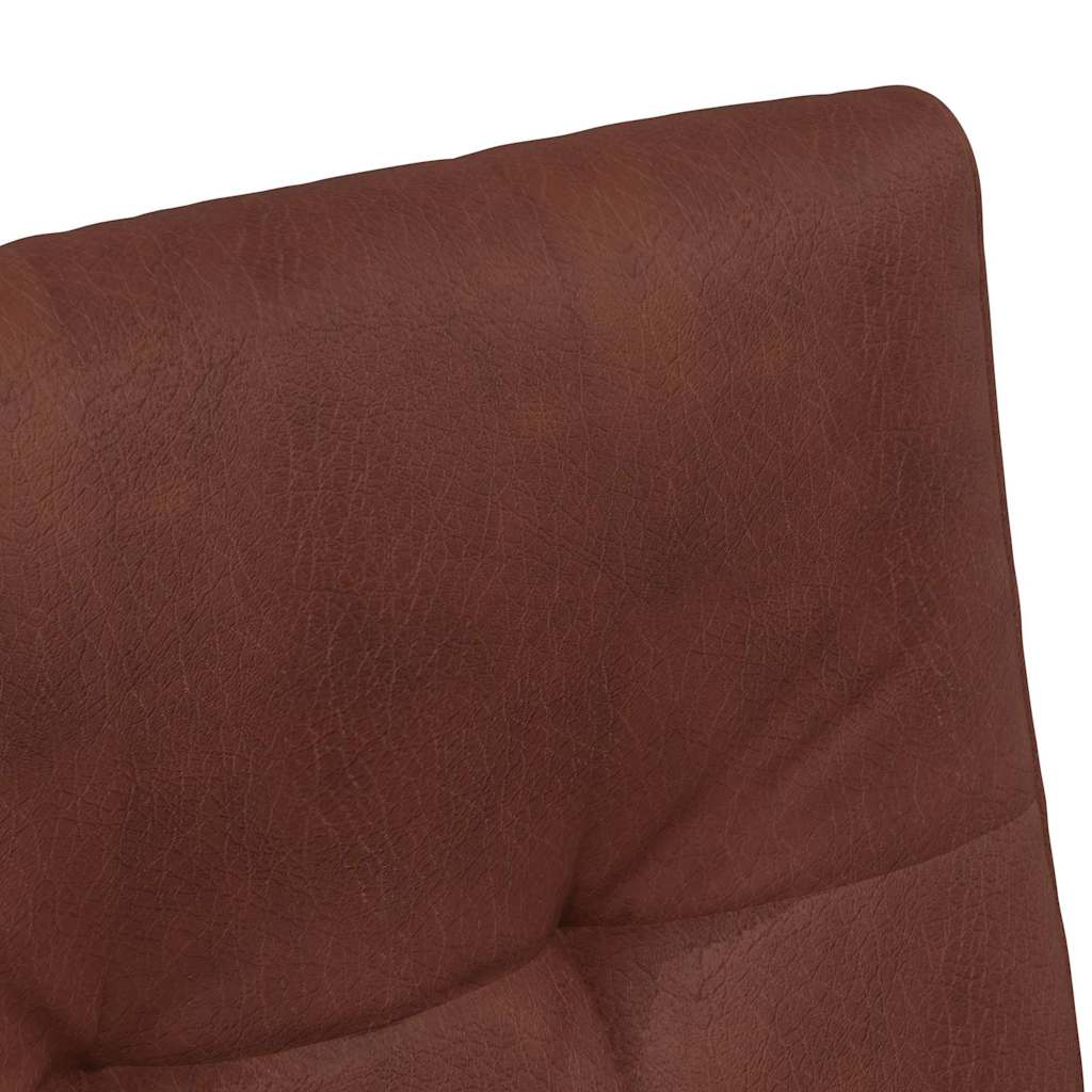 Esszimmerstühle mit Rollen 2 Stk. Kunstleder Glänzendes Braun