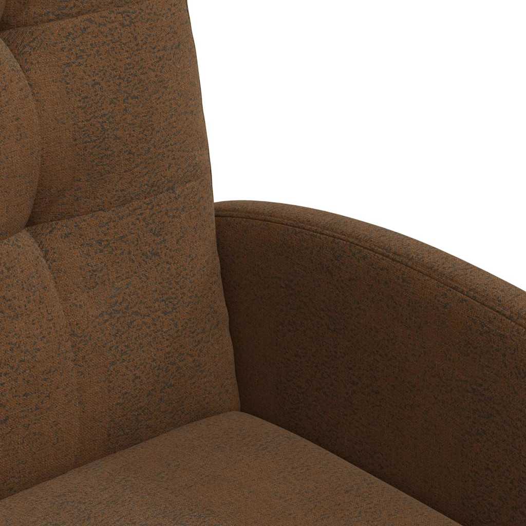 Esszimmerstühle mit Rollen 2 Stk. Kunstwildleder Braun