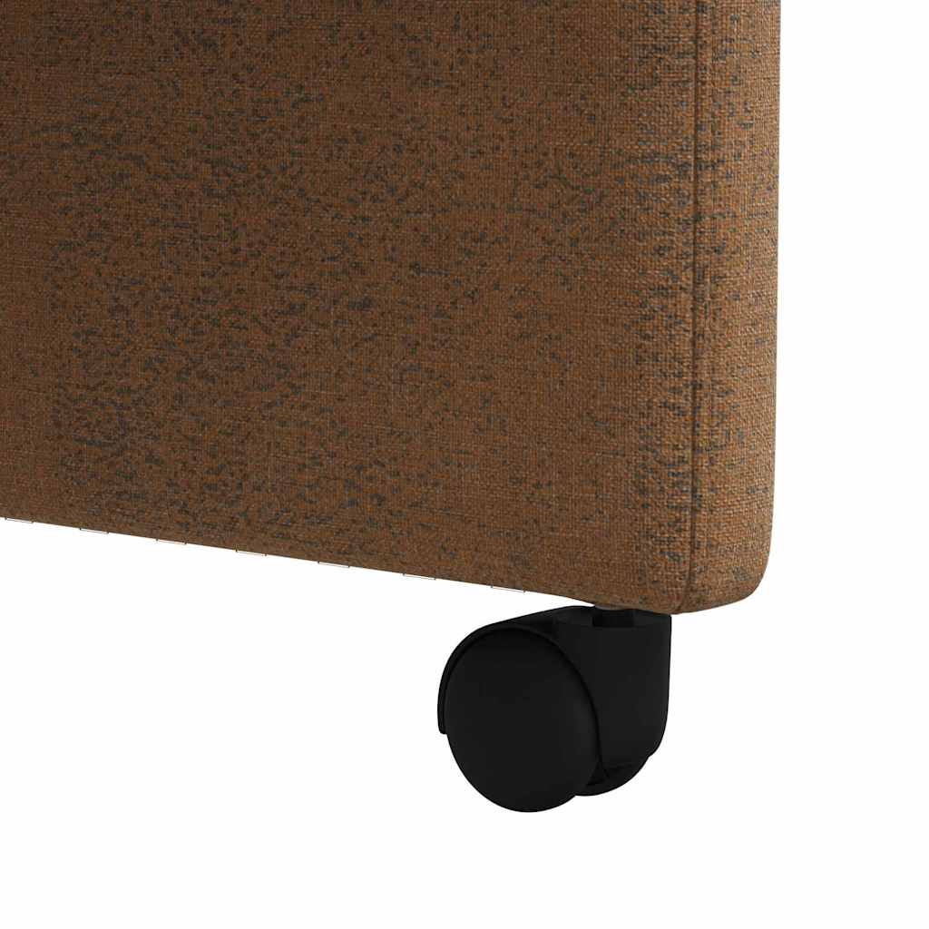 Esszimmerstühle mit Rollen 2 stk. Kunstwildleder Braun