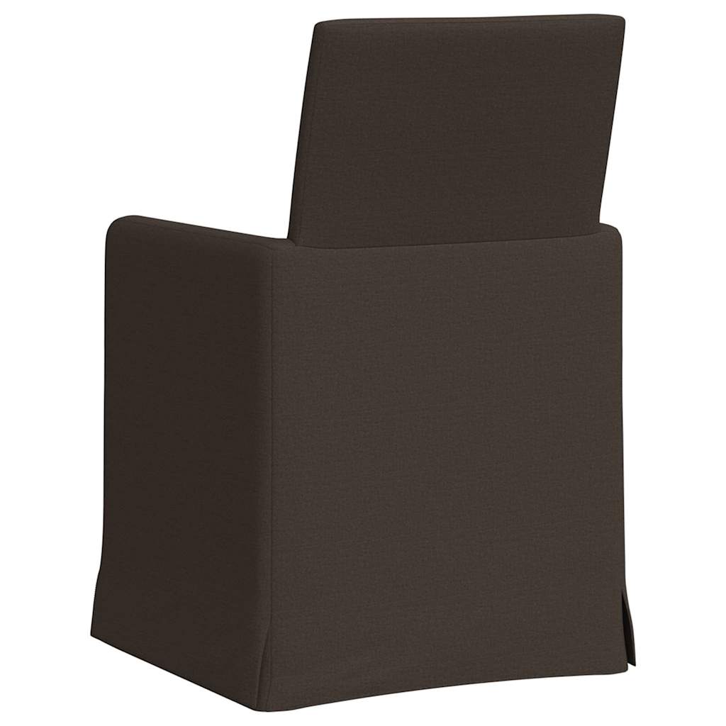 Esszimmerstühle 2 stk. Leinen Dunkelgrau 57 x 67 x 95 cm
