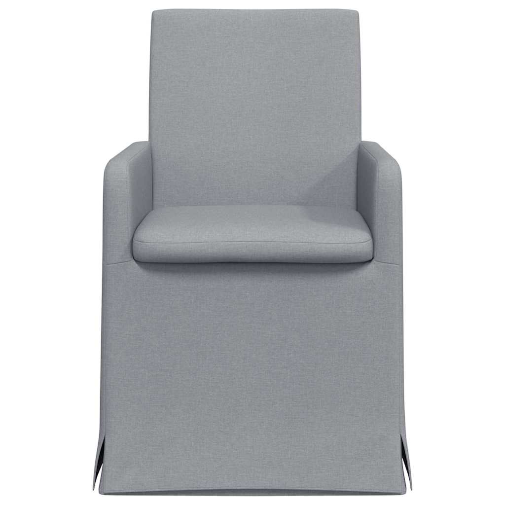 Esszimmerstühle 2 stk. Stoff Hellgrau 57 x 67 x 95 cm