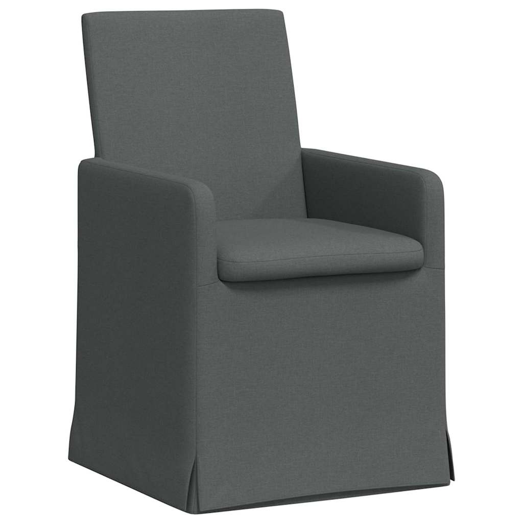 Esszimmerstühle 2 Stk. Stoff Dunkelgrau 57 x 67 x 95 cm