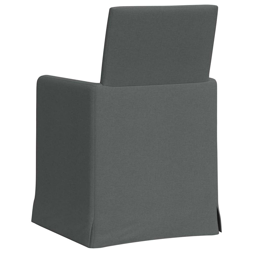 Esszimmerstühle 2 Stk. Stoff Dunkelgrau 57 x 67 x 95 cm