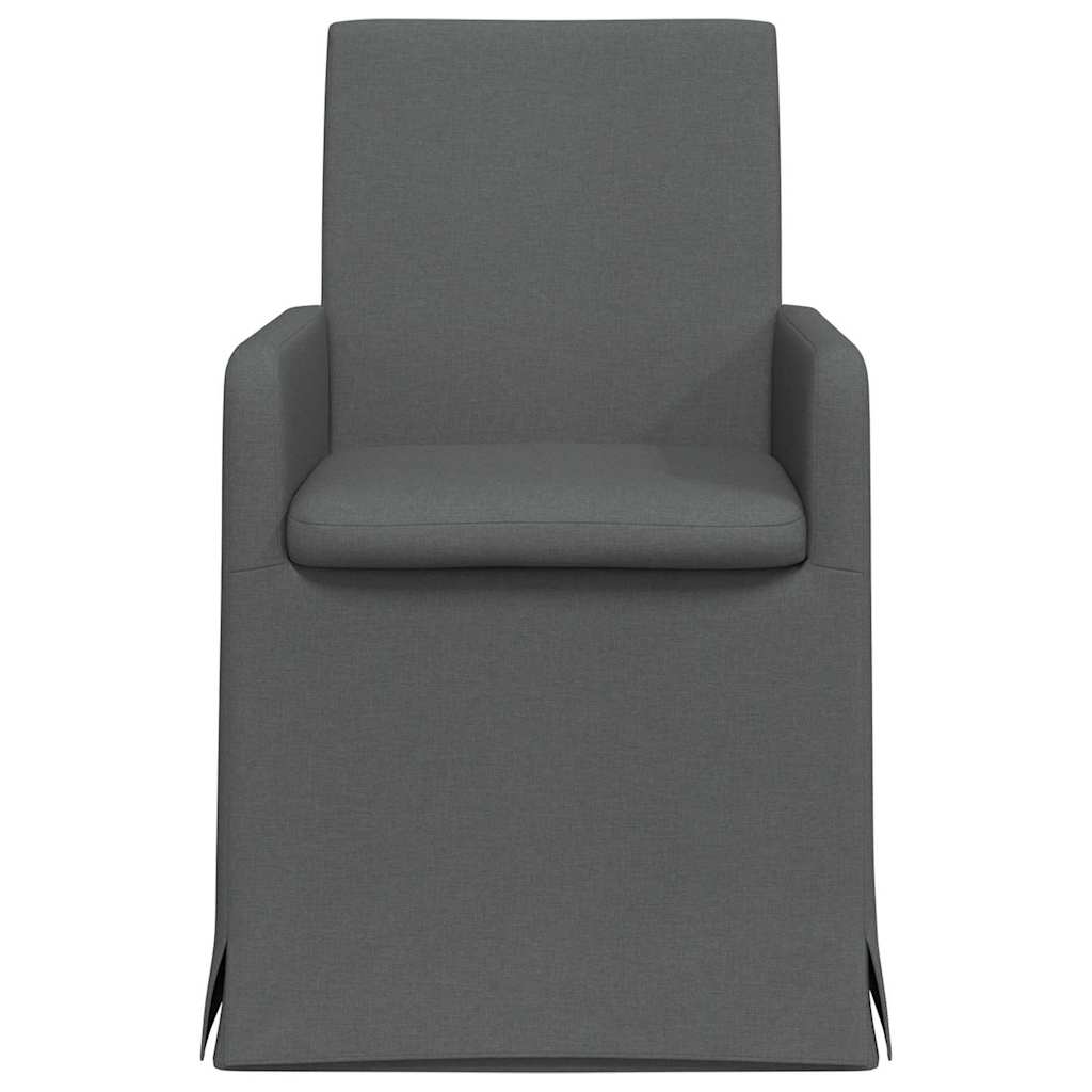 Esszimmerstühle 2 stk. Stoff Dunkelgrau 57 x 67 x 95 cm