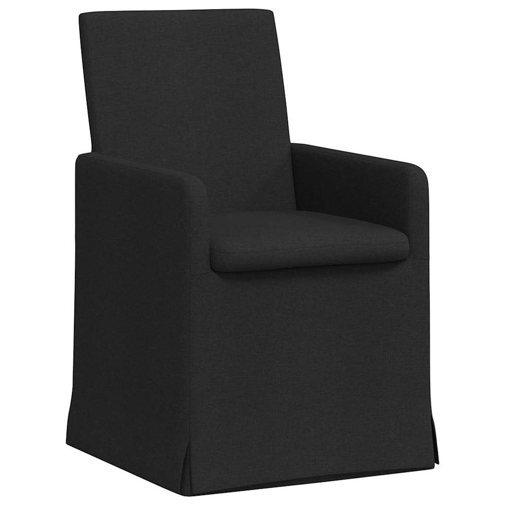Esszimmerstühle 2 Stk. Stoff Schwarz 57 x 67 x 95 cm