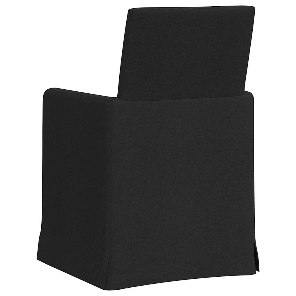 Esszimmerstühle 2 Stk. Stoff Schwarz 57 x 67 x 95 cm