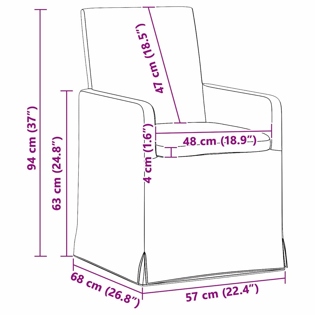Esszimmerstühle 2 Stk. Stoff Schwarz 57 x 67 x 95 cm