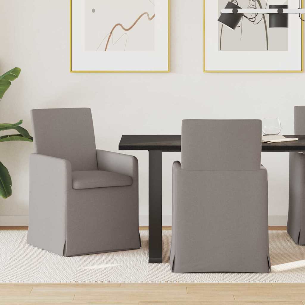 Esszimmerstühle 2 Stk. Stoff Taupe 57 x 67 x 95 cm